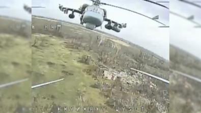​russian Ka-52 Attack Helicopter Shot Down by Ukrainian FPV Drone for the First Time