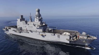 Qatar's Al-Fulk Combines Three Ships in One, LHD With Flight Deck Fires Ballistic Missile Defense Asters 