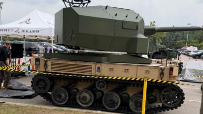 Pratt Miller Arms Its EAMV MCA Ground Robot With Same 50mm Gun as Future Bradley Replacement, But Enormous Turret Profile Raises Survivability Questions 