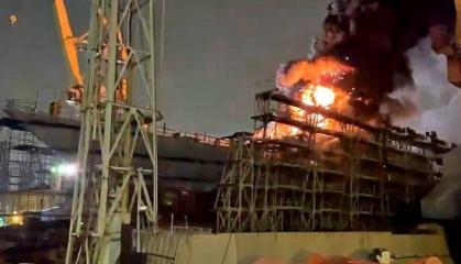 Satellite Imagery Suggests russian Boykiy Corvette Was Effectively Destroyed After Ukrainian Drone Attack in Kronstadt
