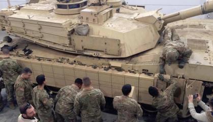 Ukrainian M1 Abrams Tank Spotted with ARAT Reactive Armor