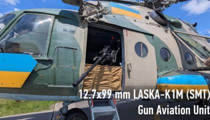 ​Ukraine Arms Mi-8 Helicopters with Domestic 12.7mm LASKA-K1M (SMT) Machine-Gun System to Hunt Down Shahed Drones