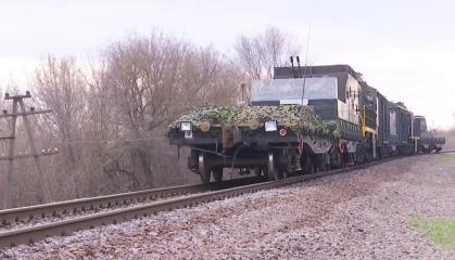 ​Blind Armored Train Made by russians Won't Move Without Guidance by UAV