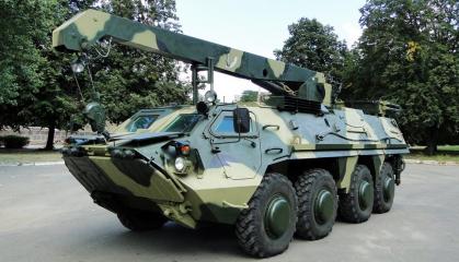 Ukrainian Soldiers Show a Rare BREM-4 Vehicle on BTR-4 Chassis (Photo)