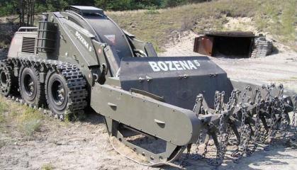 Slovakian Bozena 5 Remote-controlled Mine Clearing Vehicle Was Spotted in Ukraine