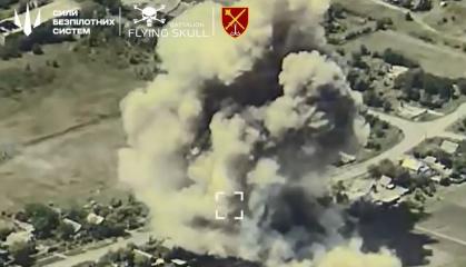 Direct Hit: Ukrainian MiG-29 Destroys russian Ammo Depot with AASM Hammer Bomb