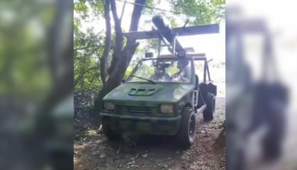 Civilian VAZ-1111 Car Transformed Into a Launcher For russian Molniya Drone