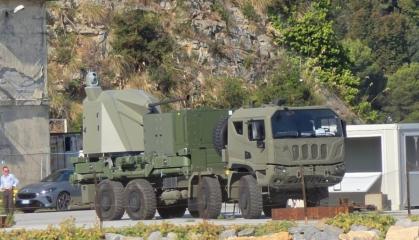 Leonardo's Hystrix 40 ADS Spotted in Metal, Naval Gun Turned Land-Based Drone Killer Follows British Tridon Mk2 Concept