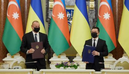 ​Ukraine, Azerbaijan Signed Deal to Strengthen Strategic Partnership in Many Fields Including Military and Technical
