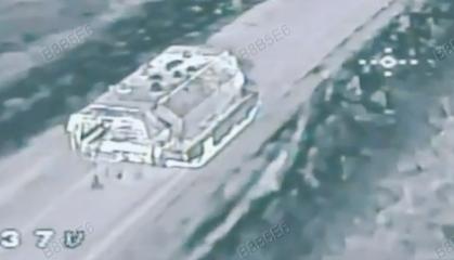 ​russian TOS-1A Solntsepyok System Blown Up by Ukrainian Drone Strike in Kharkiv Region (Video)