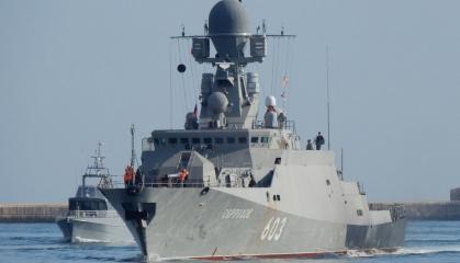 russian Serpukhov Missile Ship Was On Fire in the Baltic Sea - the Defense Intelligence of Ukraine