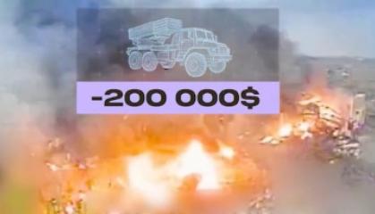 ​Ukrainian FPV Drone Hits Loaded russian BM-21 Grad System, Triggering Rocket Detonation (Video)