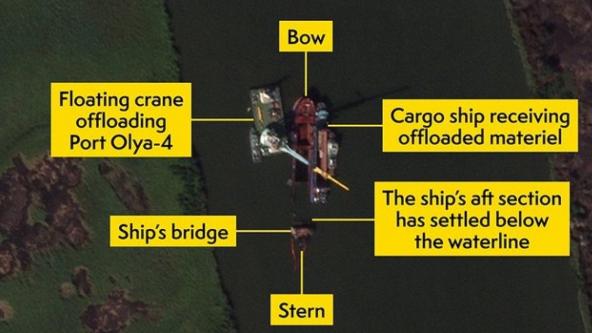 UK Defense Intelligence: Satellite Imagery Confirms Ukrainian Strike on russian Cargo Ship in the Caspian Sea