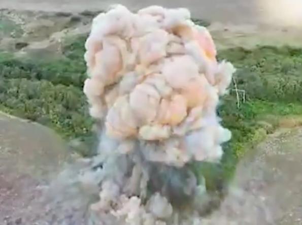​Massive Explosion: Ukrainian Forces Destroy russian Ammunition Depot in Kharkiv Region
