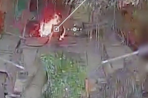 ​russian T-72 Tank Tried to Hide Under Trees, but Ukrainian ARES Drones Found and Destroyed It (Video)
