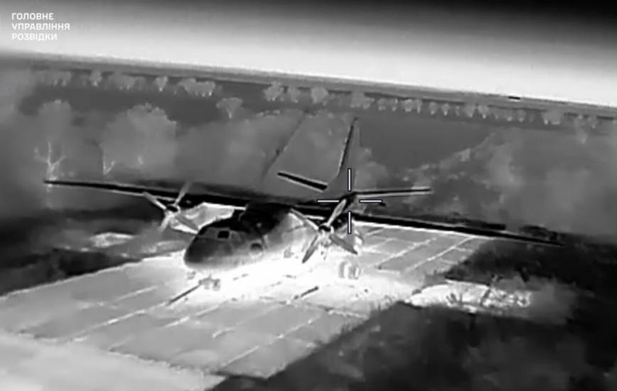 Warriors of Ukraine's Defense Intelligence Raiding in Crimea Hit 2 russian An-26 transport Aircraft, 2 Radars (Video)